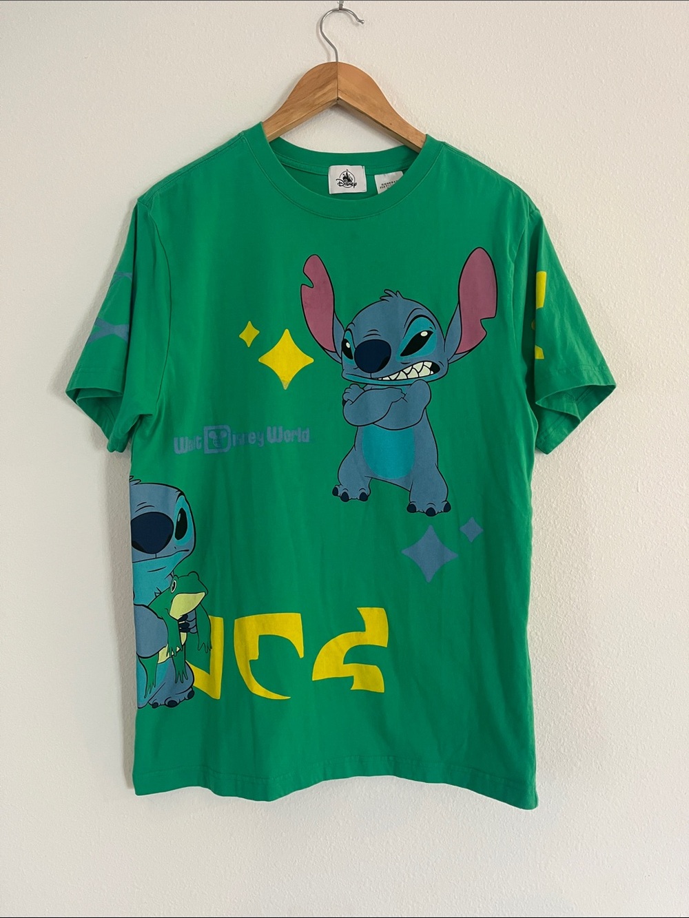 Disney Green Stitch Short Sleeve Graphic Tee
